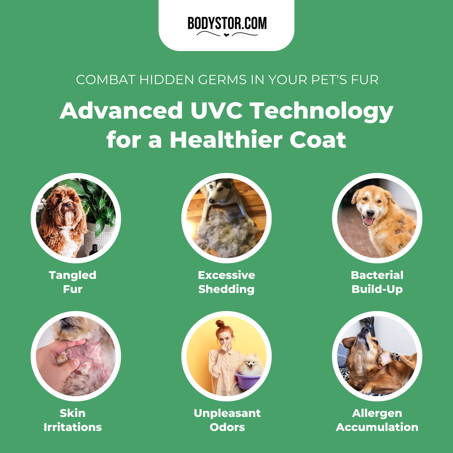 Pet UVC Hair Remover Comb