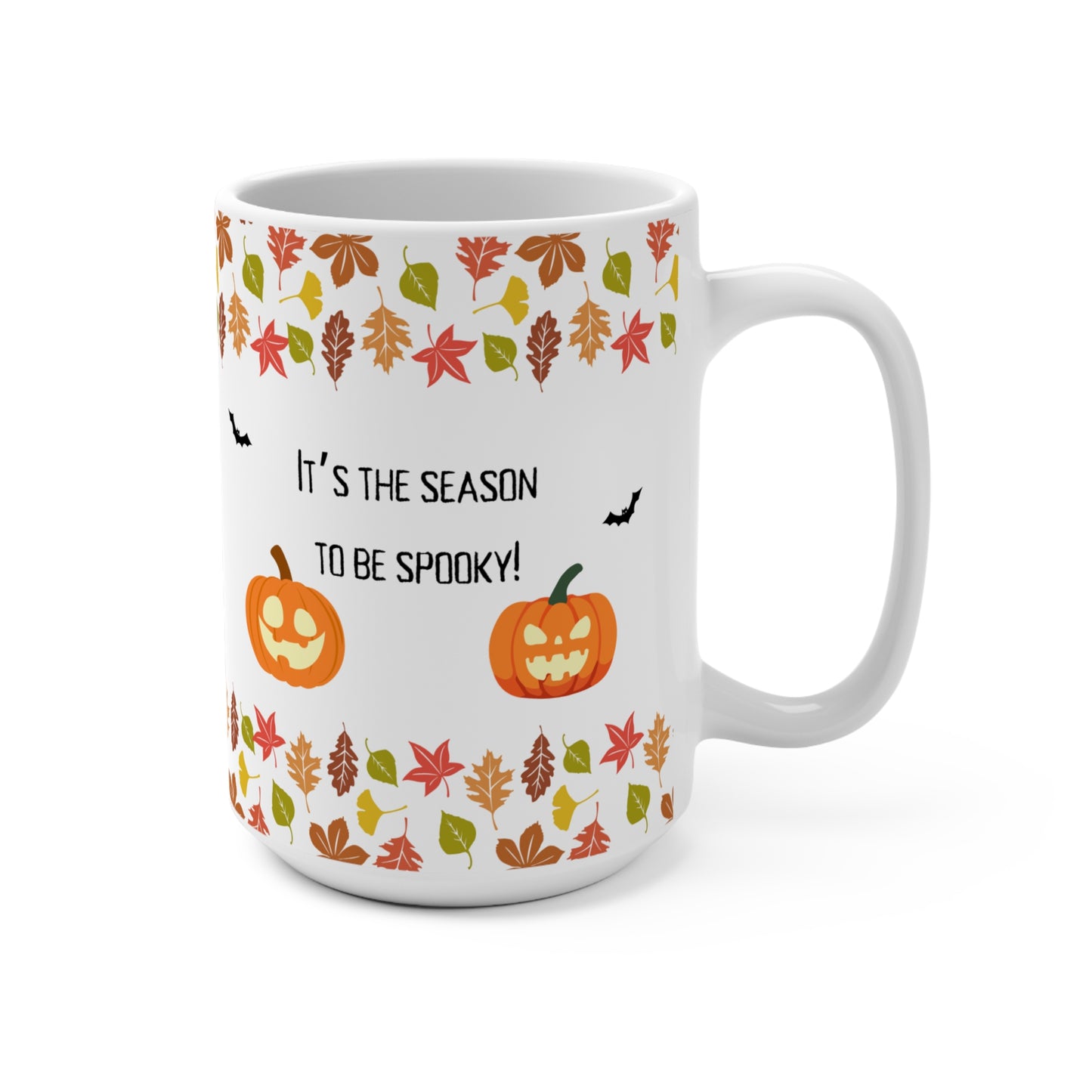 Fall-Themed Pumpkin Mug, Its the Season to be Spooky Coffee Cup, Autumn Decor, Halloween Gift, Cozy Kitchenware, Hot Beverage Mug