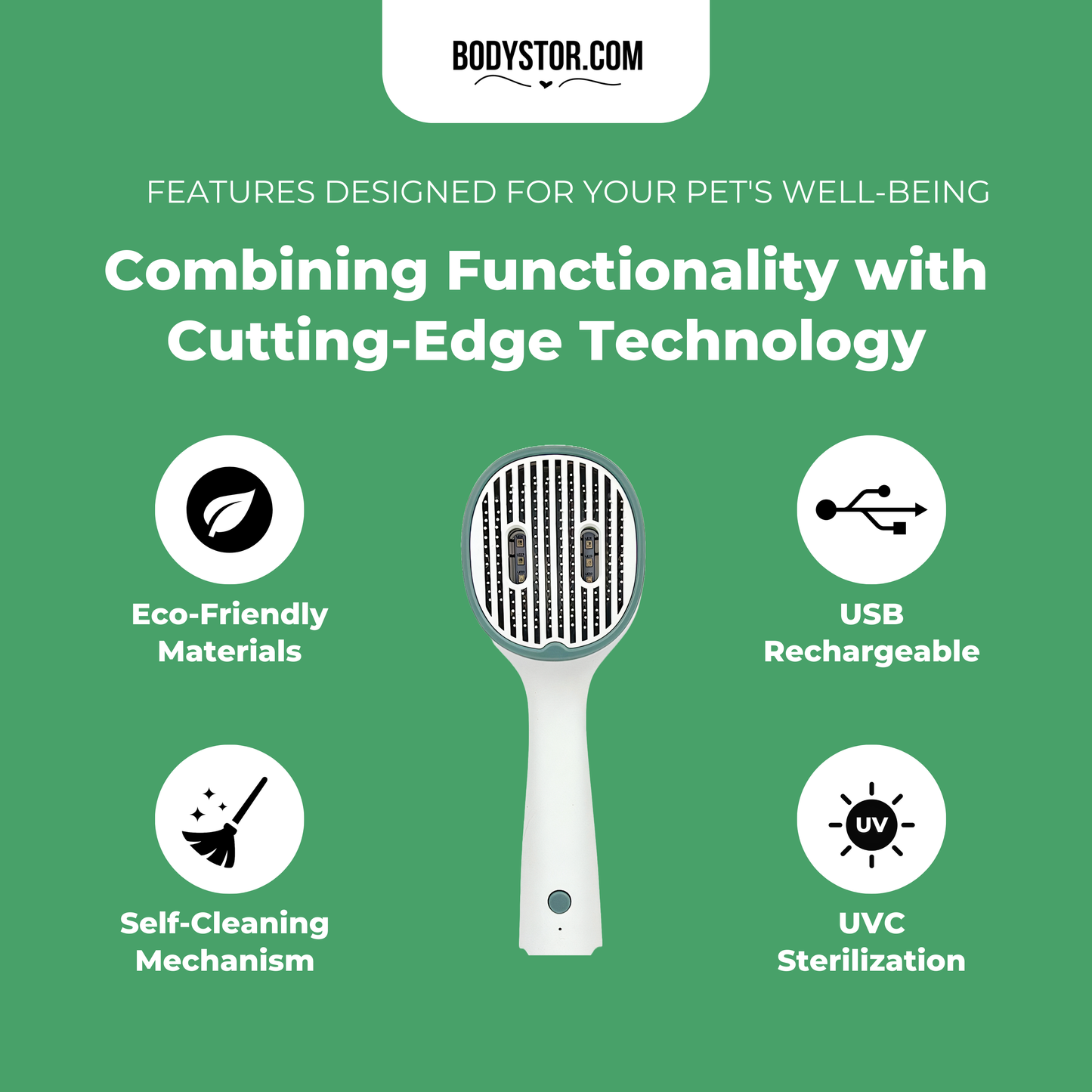 Pet UVC Hair Remover Comb