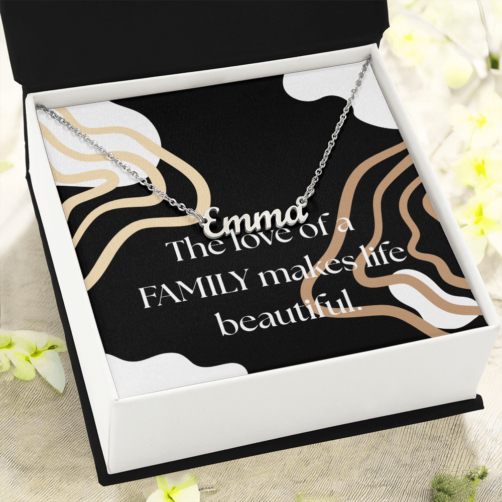 Family Gift Necklace, Customizable Necklace for Family