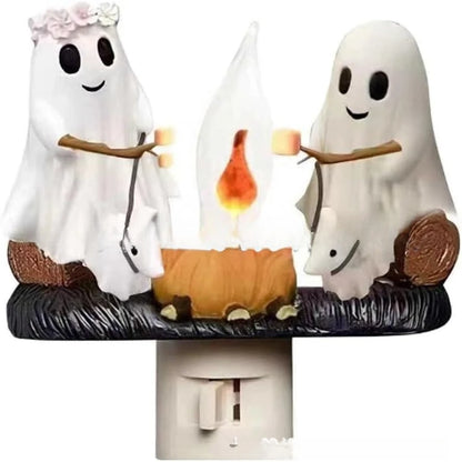 Ghost Campfire Flickering Nightlight Ghost Socket Night Light Ornament