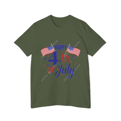 USA-Made Happy 4th of July T-Shirt, Patriotic Tee, Independence Day Shirt, Summer BBQ Outfit, Family Celebration Apparel