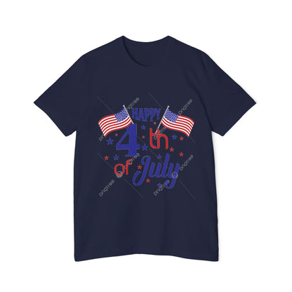USA-Made Happy 4th of July T-Shirt, Patriotic Tee, Independence Day Shirt, Summer BBQ Outfit, Family Celebration Apparel