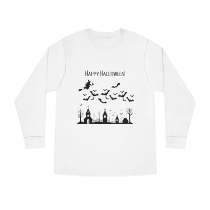Halloween Long Sleeve Tee, Cozy Halloween Top, Spooky Seasonal Shirt, Perfect for Halloween Parties, Unisex Fan Apparel