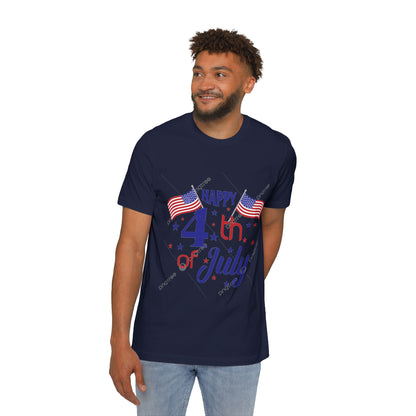 USA-Made Happy 4th of July T-Shirt, Patriotic Tee, Independence Day Shirt, Summer BBQ Outfit, Family Celebration Apparel