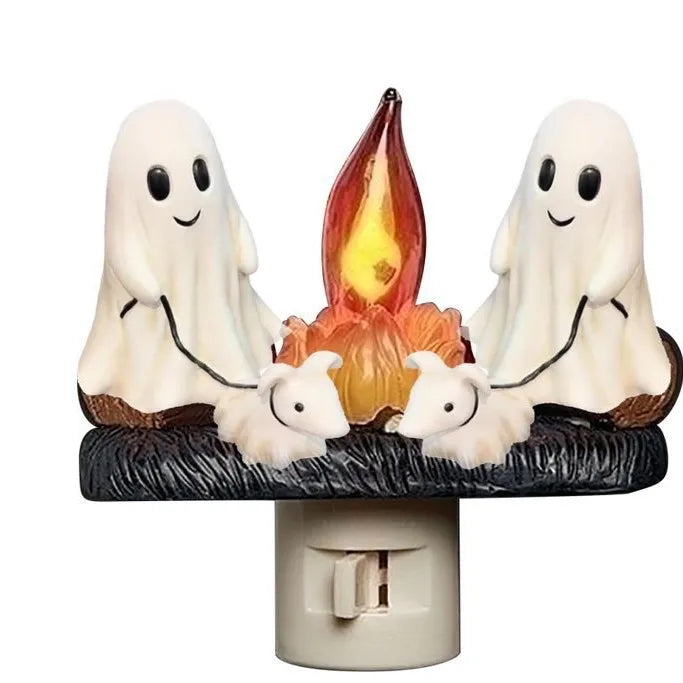 Ghost Campfire Flickering Nightlight Ghost Socket Night Light Ornament