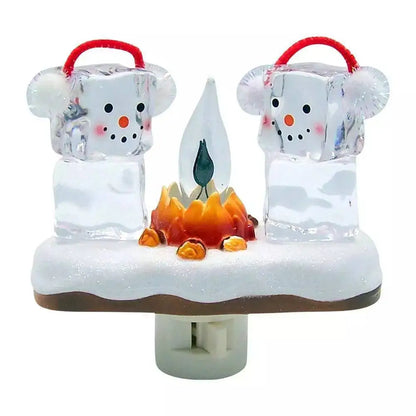 Ghost Campfire Flickering Nightlight Ghost Socket Night Light Ornament