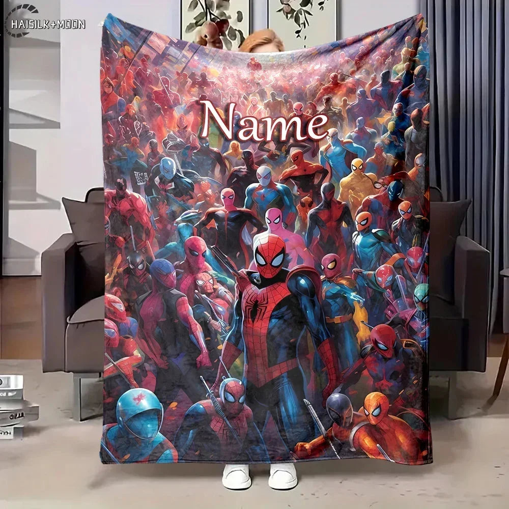 Customized Blankets, Personalized Name, Exclusive To You, Spider-Man,Four-season, Shipped At The Speed of Light, Arrive Quickly.