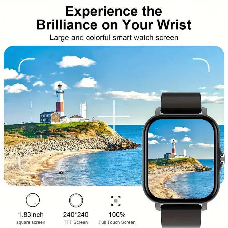 New Smart Watch Bluetooth Talking Blood Oxygen/Blood Pressure Monitor Smart Watch for Women Men Holiday Gift