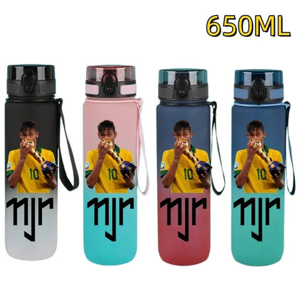 650ml Football Star Water Cup Ronaldo Portable Outdoor Large Capacity Sports Fitness Flip Cover Drinking Bottle Fans Gifts