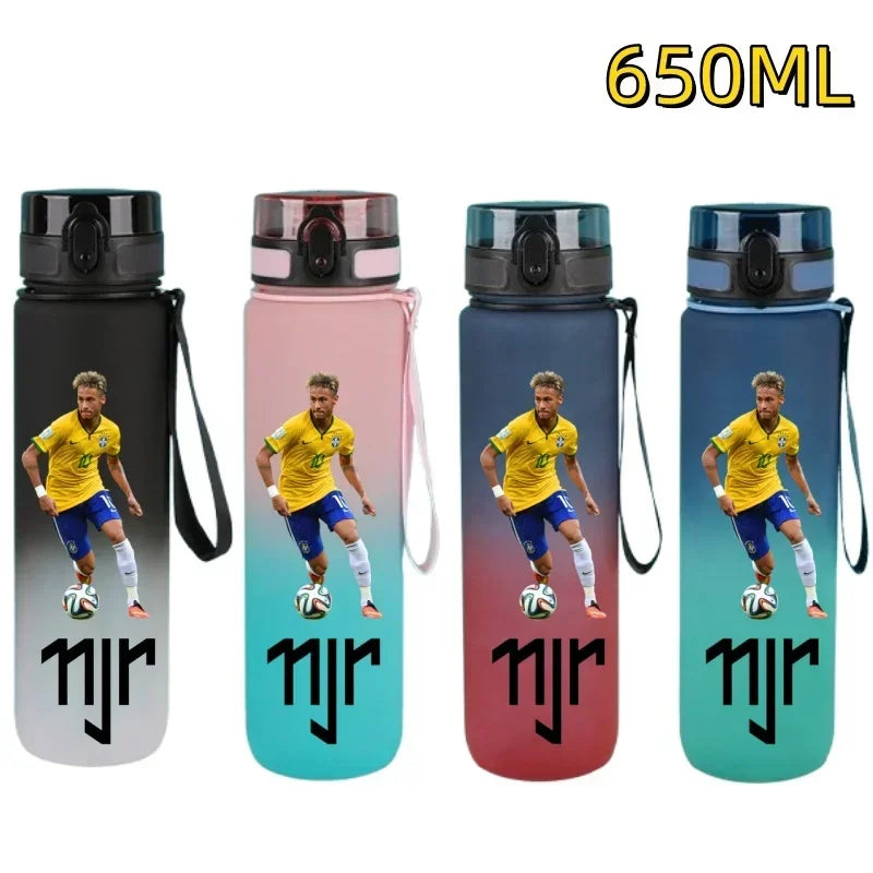 650ml Football Star Water Cup Ronaldo Portable Outdoor Large Capacity Sports Fitness Flip Cover Drinking Bottle Fans Gifts