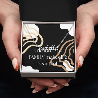 Family Gift Necklace, Customizable Necklace for Family