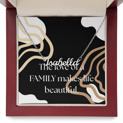 Family Gift Necklace, Customizable Necklace for Family