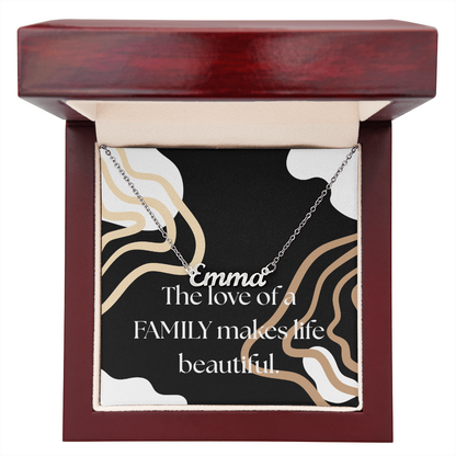 Family Gift Necklace, Customizable Necklace for Family