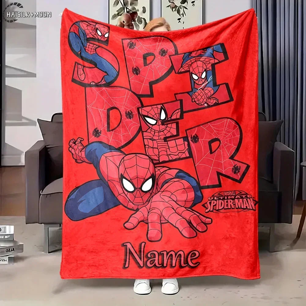 Customized Blankets, Personalized Name, Exclusive To You, Spider-Man,Four-season, Shipped At The Speed of Light, Arrive Quickly.