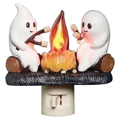 Ghost Campfire Flickering Nightlight Ghost Socket Night Light Ornament