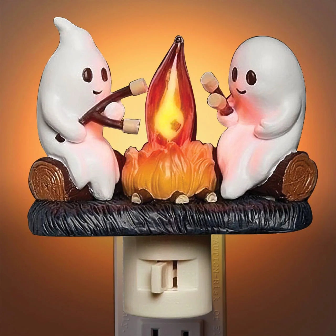 Ghost Campfire Flickering Nightlight Ghost Socket Night Light Ornament