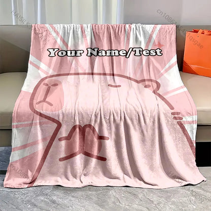 Personalization Custom Name Blanket Capybara Cartoon Printed All-Season Soft  Warm Blanket for Adults and Children Luxury Gift