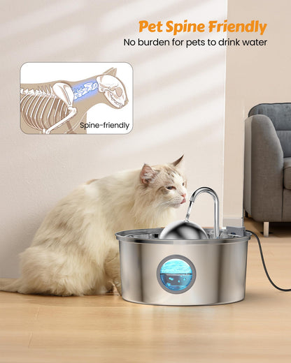 FlowMate Stainless Pet Fountain