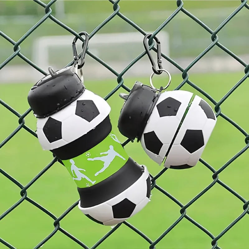 Foldable Soccer Travel Water Bottle