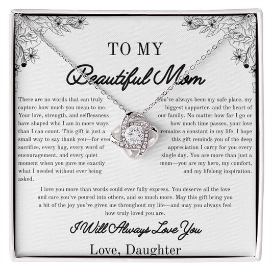 Heartfelt Mom Gift Keepsake Necklace