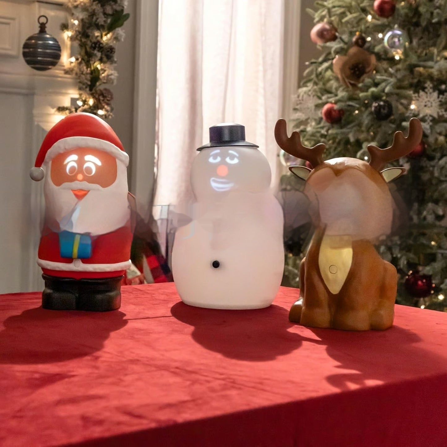 Animated Blinking Talking Snowman Centerpiece
