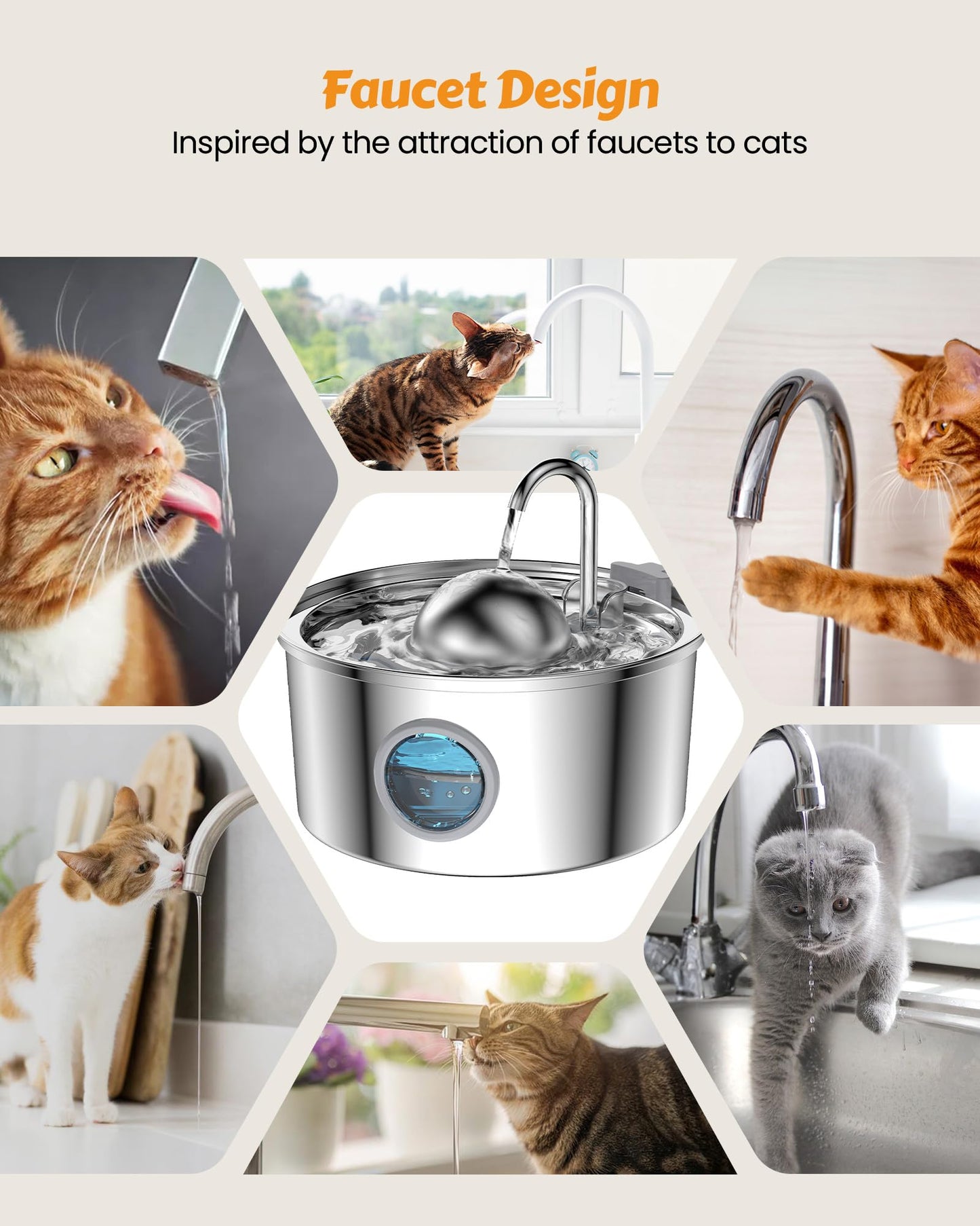 FlowMate Stainless Pet Fountain
