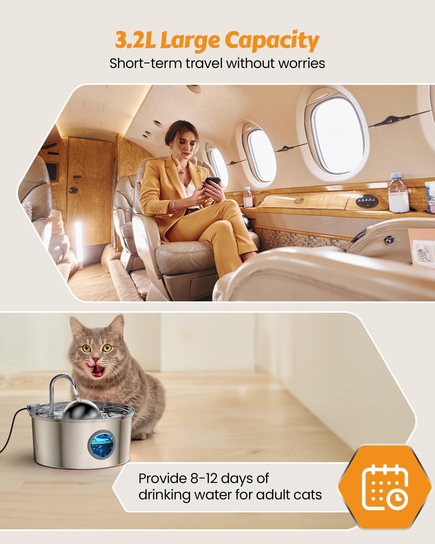 FlowMate Stainless Pet Fountain