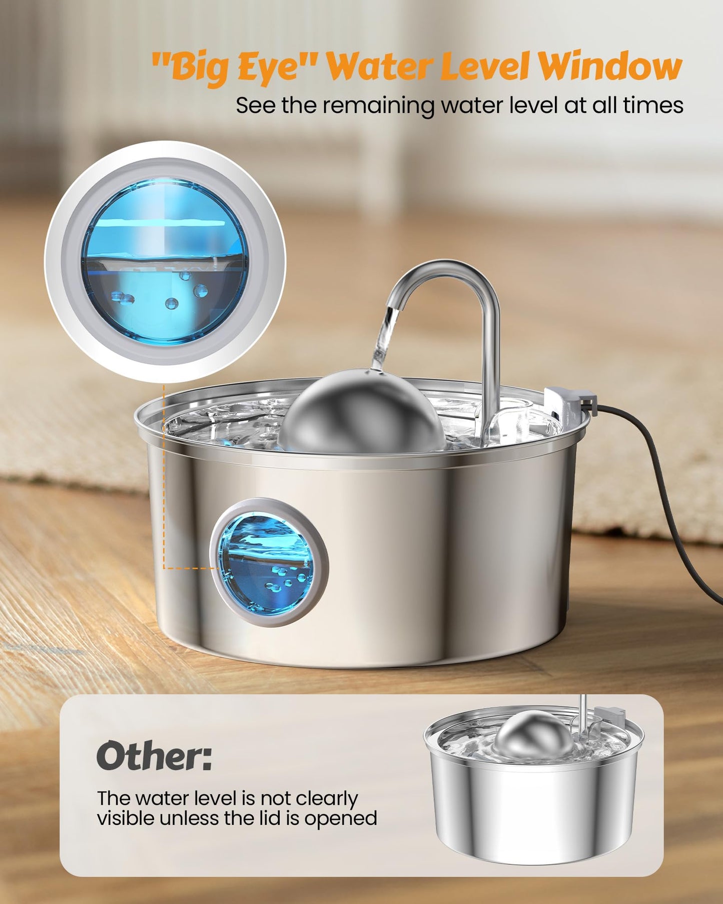 FlowMate Stainless Pet Fountain
