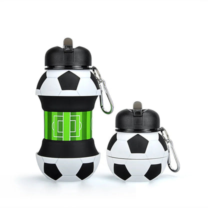 Foldable Soccer Travel Water Bottle