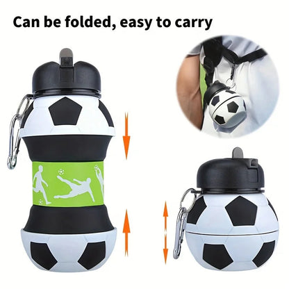 Foldable Soccer Travel Water Bottle