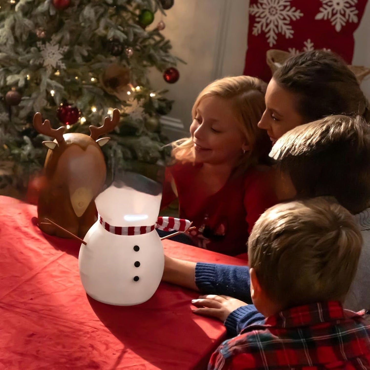 Animated Blinking Talking Snowman Centerpiece